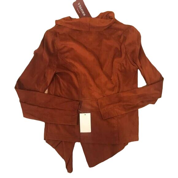 VIGOSS Faux Suede Wrap Jacket Size XS New with Tags - Picture 5 of 6
